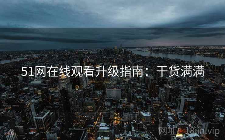51网在线观看升级指南：干货满满