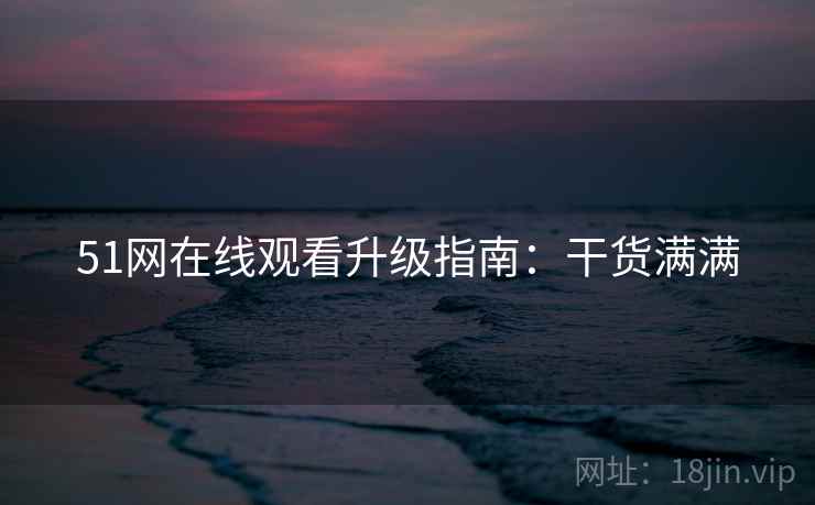 51网在线观看升级指南：干货满满
